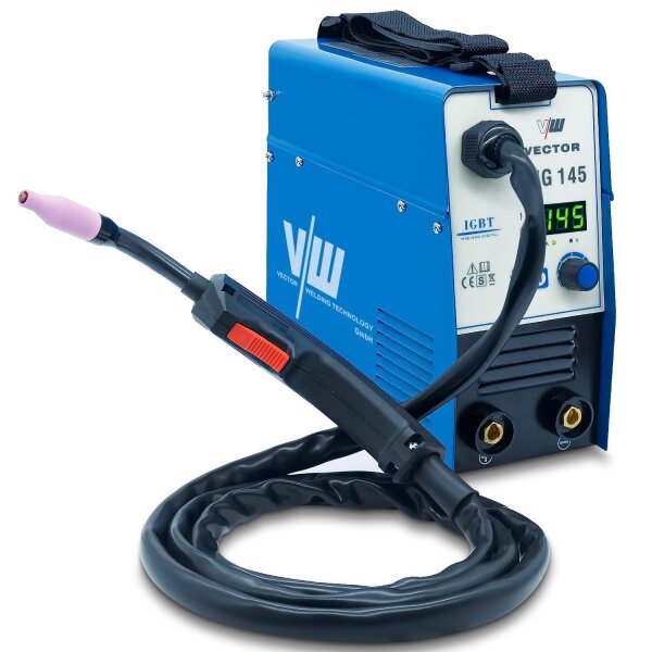 Fülldraht Schweißgerät MIG ohne Gas 145A, MMA 140A, IGBT, für 1kg Drahtrolle | MIG145A