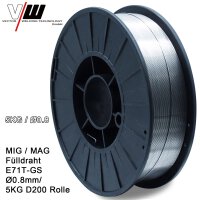 MIG MAG welding wire Cored wire E71T-GS | 0.8 / 5 kg /...