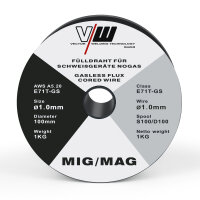 MIG MAG welding wire Cored wire E71T-GS | 1.0 / 3x 1 kg / D100 roll | NoGas