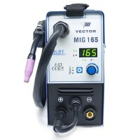 MIG welder with/without gas 165A, MMA 160A, IGBT, set with welding helmet, 2kg wire & accessories | MIG165
