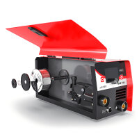 Schweißgerät SET MIG mit Drahtrolle &  Hammerbürste  | MIG 130A