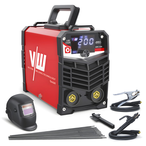 ARC 200 Elektrodenschweißgerät-Set – Inklusive Schweißhelm und umfassendem Zubehör
