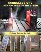 Schweißgerät MMA Elektrode ARC 160D Set: Helm, Drahtbürste, 10 Elektroden