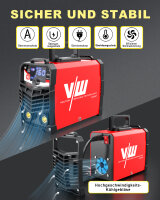 Schweißgerät MMA Elektrode ARC 160D Set: Helm, Drahtbürste, 10 Elektroden