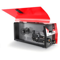 Schweißgerät SET MIG mit Schweißschirm, Drahtrolle &  Hammerbürste  | MIG 130A