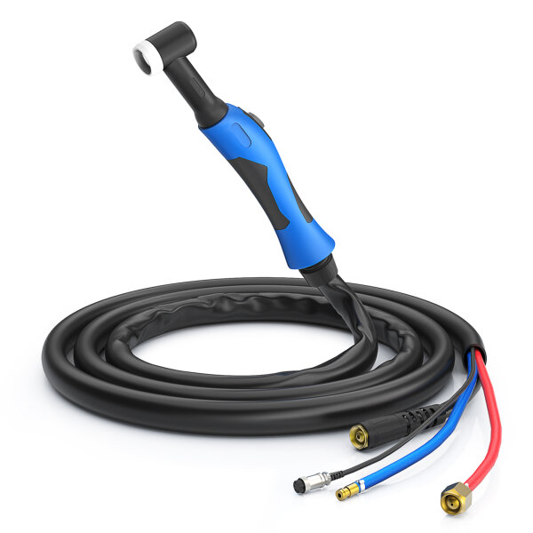 Schweißbrenner WIG 320A, 13mm Dorn, 5pol, M16/1,5 Gewinde, wassergekühlt | WP-18 4m